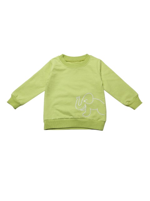 

J Style Unisex Green Solid Sweatshirt