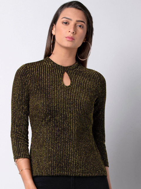 

FabAlley Women Black Embellished Top