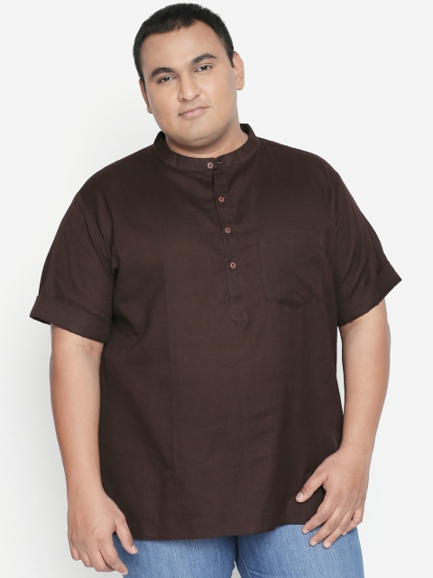 

Vivids India Men Coffee Brown Solid Straight Kurta