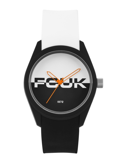 

FCUK Unisex White & Black Analogue Watch FC153BW