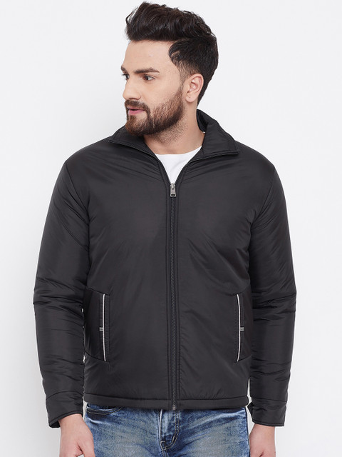 

Spirit Men Black Solid Padded Jacket