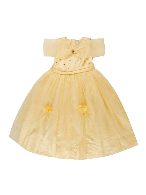 

Pantaloons Junior Girls Yellow Embellished Fit and Flare Dress