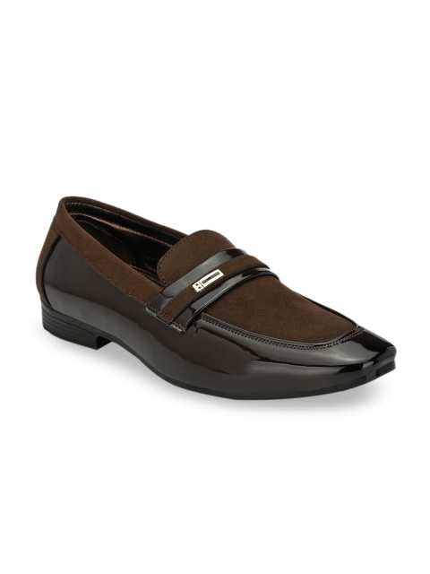 

Ferraiolo Men Brown & Black Colourblocked Party Loafers