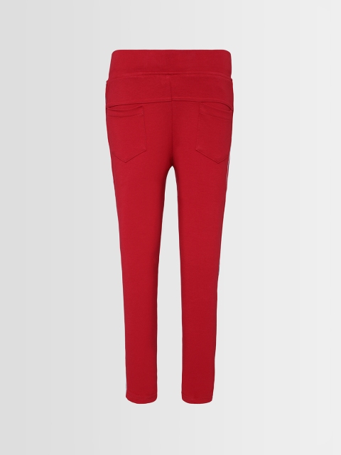 

Punkster Girls Red Solid Knitted Jeggings