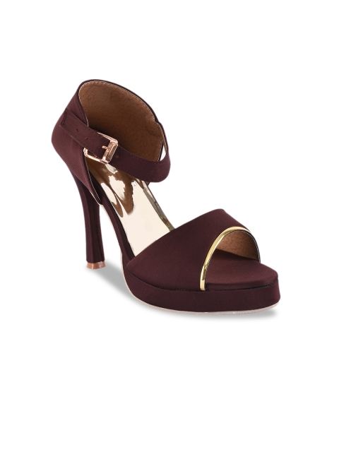 

BuckleUp Women Maroon Solid Stilettos