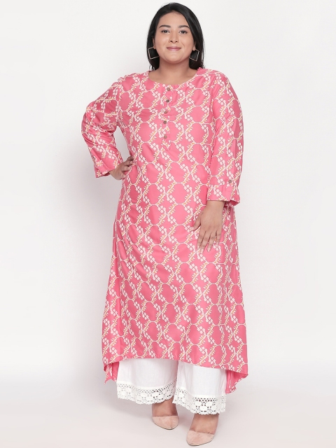 

RANGMANCH BY PANTALOONS Women Coral Printed A-Line Kurta