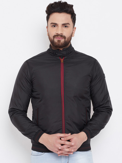 

Spirit Men Black Solid Padded Jacket