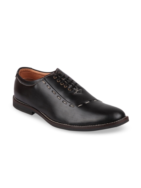 

FAUSTO Men Black Solid Formal Oxfords