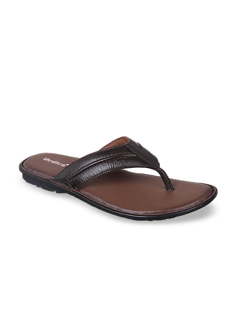 

Vardhra Men Brown Leather Comfort Sandals