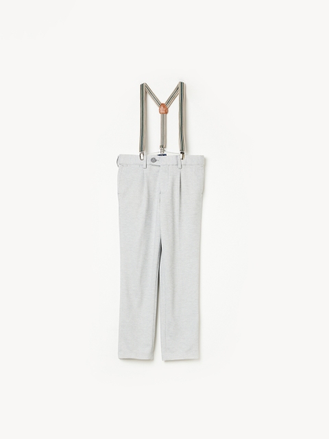 

Fame Forever by Lifestyle Boys Grey Slim Fit Self Design Regular Trousers