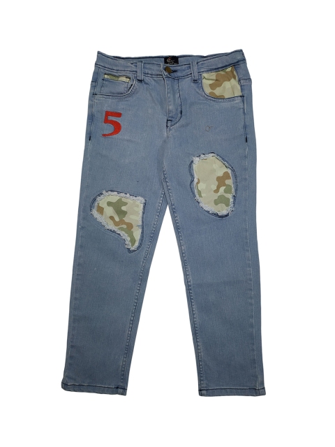 

KiddoPanti Boys Blue Regular Fit Mid-Rise Clean Look Jeans