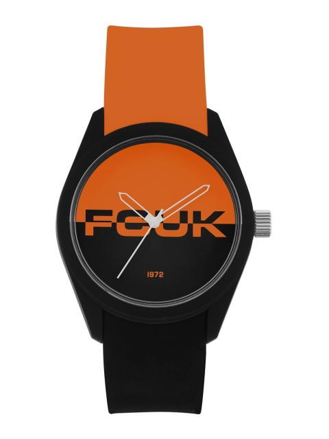 

FCUK Unisex Orange & Black Analogue Watch FC153BO