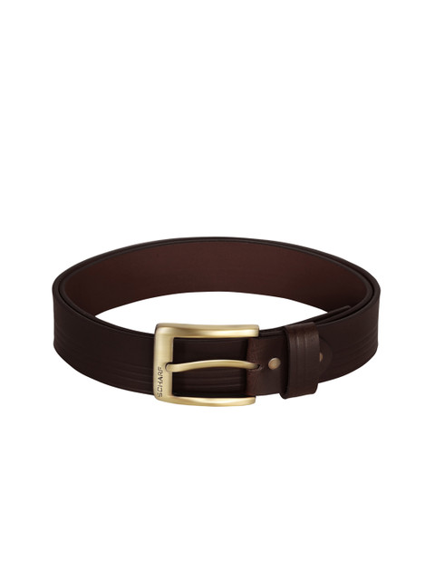 

SCHARF Men Brown Leather Solid Belt