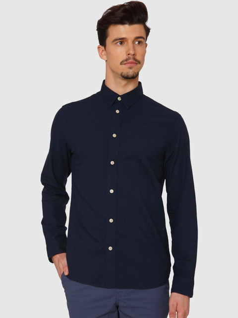 

SELECTED Men Blue Regular Fit Solid Casual Shirt