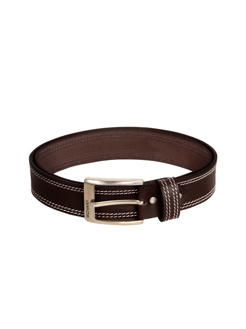 

SCHARF Men Brown Leather Solid Belt
