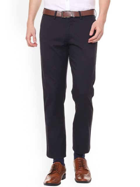 

Allen Solly Men Blue Slim Fit Solid Formal Trousers
