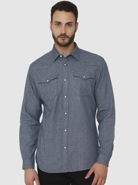 

SELECTED Men Blue Slim Fit Solid Casual Shirt