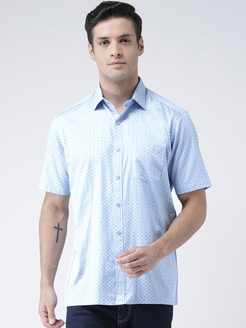 

Zeal Men Blue Standard Regular Fit Printed Casual Shirt