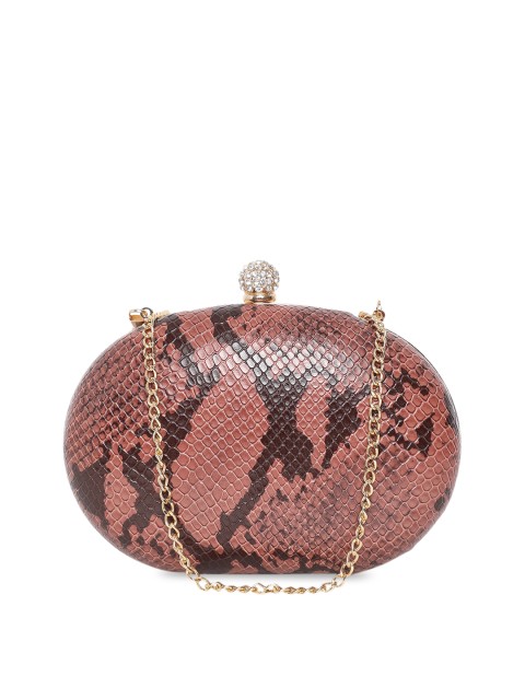 

Kazo Brown & Black Textured Clutch