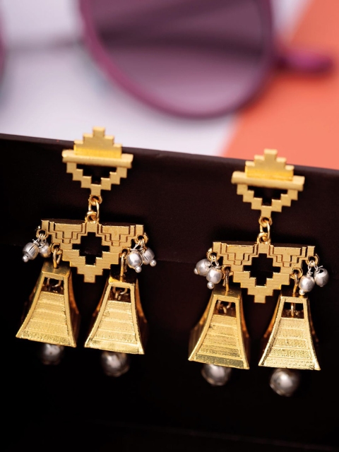 

Studio Voylla Gold-Plated Handcrafted Classic Jhumkas