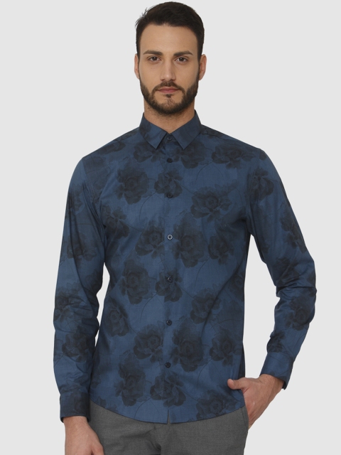 

SELECTED Men Blue Slim Fit Printed Casual Shirt