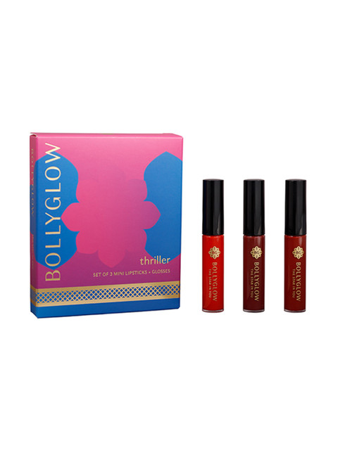 

BOLLYGLOW Women Set of 3 Flash Lip Paint Trio Thriller 2.3 ml, Red