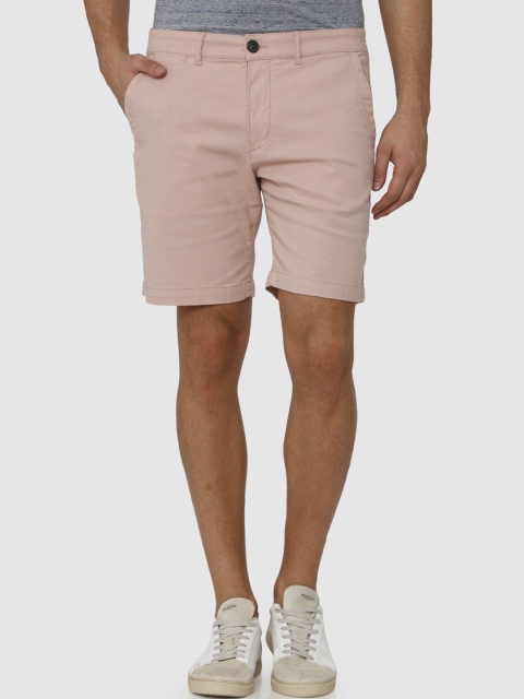 

SELECTED Men Pink Solid Regular Fit Regular Shorts