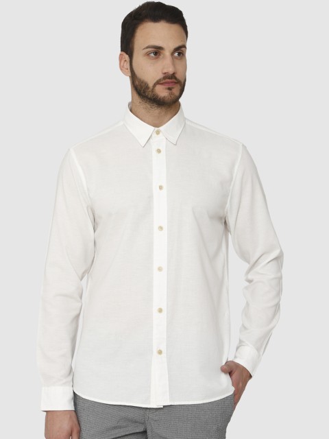 

SELECTED Men White Regular Fit Solid Casual Shirt