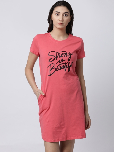 

GOLDSTROMS Women Peach-Coloured Printed A-Line Dress