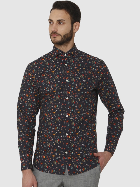 

SELECTED Men Blue Slim Fit Printed Casual Shirt