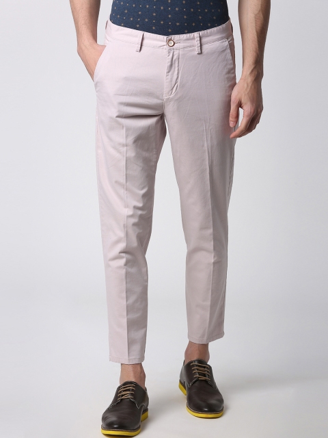 

Peter England Casuals Men Beige Regular Fit Solid Regular Trousers