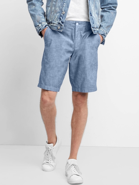 

GAP Men Chambray Denim Shorts, Blue