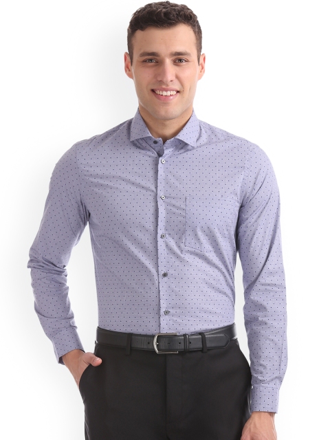 Arrow New York Men Blue Slim Fit Printed Casual Shirt