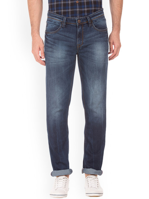 

Arrow Blue Jean Co. Men Blue Slim Fit Mid-Rise Clean Look Jeans