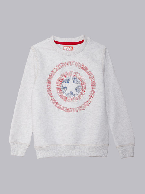 

Kids Ville Boys Grey Captain America Printed Sweatshirt