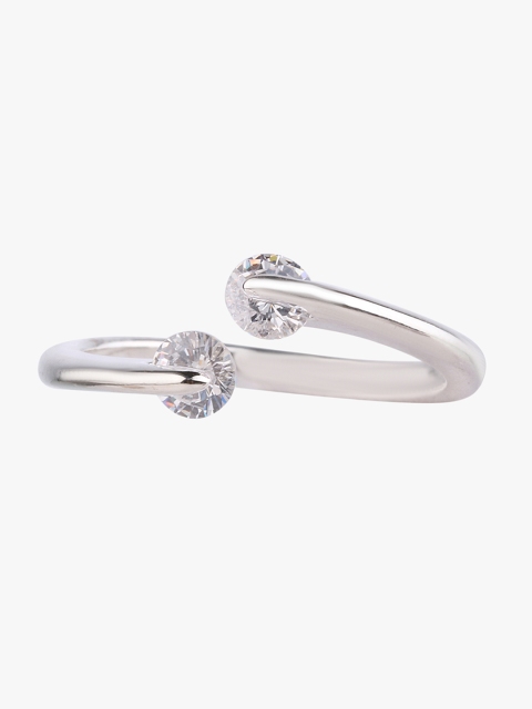 

Peora Women Silver-Plated Crystal Ring