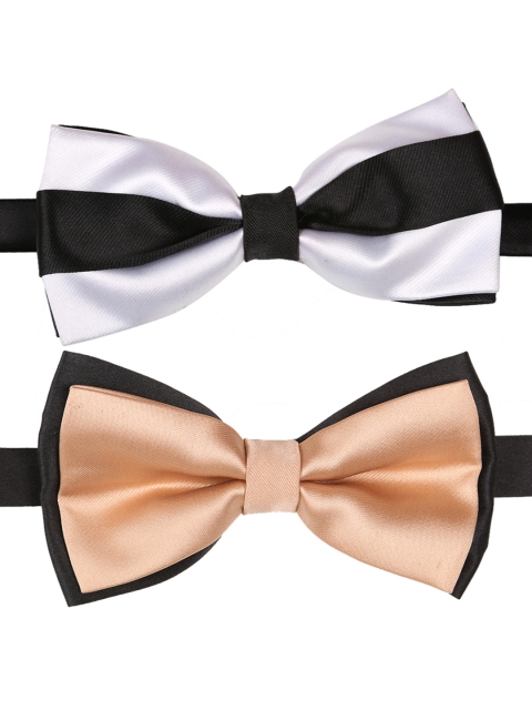 

Tossido Pack Of 2 Multicoloured Woven Design Bow Tie, Multi