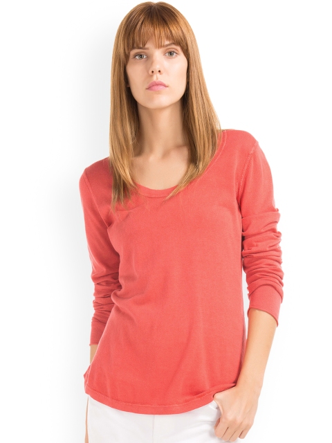 

GAP Women Red Solid Sweater, Coral