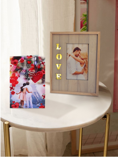 

Archies Multicoloured Combo of Valentines Day Photo Frame & Greeting Card, Multi