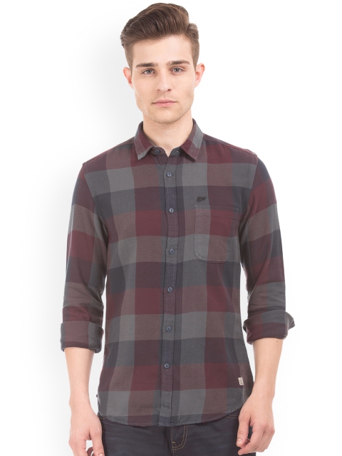 Ed Hardy Men Multicoloured Slim Fit Checked Casual Shirt, Multi