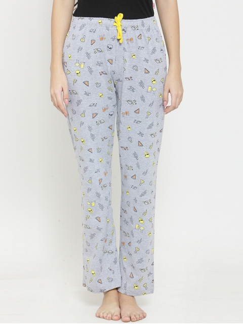 

Slumber Jill Women Grey Melange Printed Lounge Pants FS-019