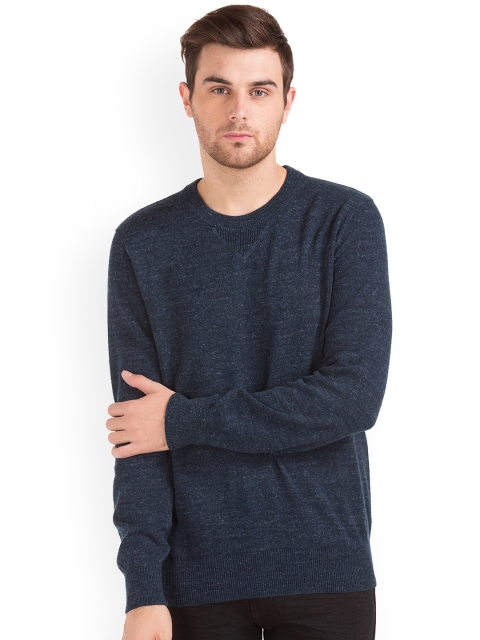 

GAP Men Blue Solid Sweater, Navy blue