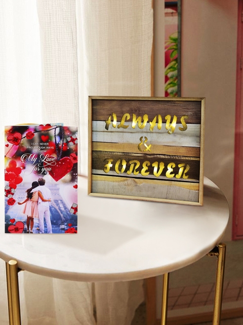 

Archies Multicoloured Combo of Valentines Day Photo Frame & Greeting Card, Multi