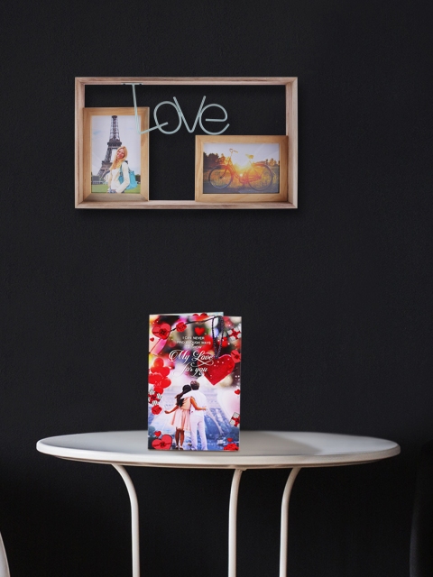 

Archies Multicoloured Combo of Valentines Day Photo Frame & Greeting Card, Multi
