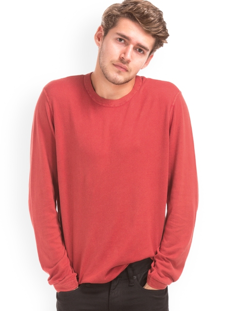GAP Men Red Solid Sweater