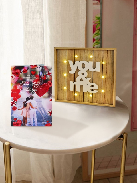 

Archies Multicoloured Combo of Valentines Day Photo Frame & Greeting Card, Multi
