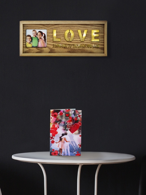 

Archies Multicoloured Combo of Valentines Day Photo Frame & Greeting Card, Multi