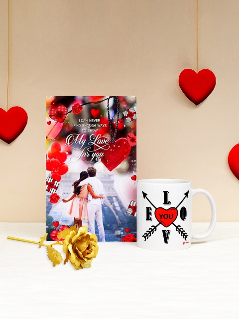 

Archies Multicoloured Printed Set of 3 Valentines Day Gift Set, Multi