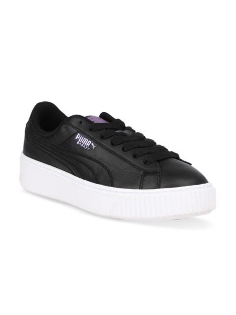 

Puma Women Black Leather Sneakers