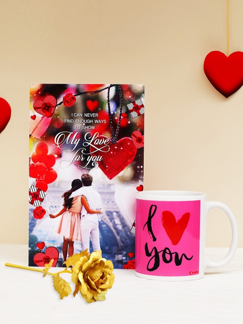 

Archies Multicoloured Printed Set of 3 Valentines Day Gift Set, Multi